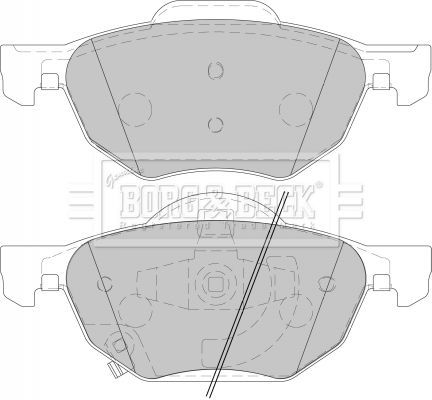 BORG & BECK Комплект тормозных колодок, дисковый тормоз BBP1883